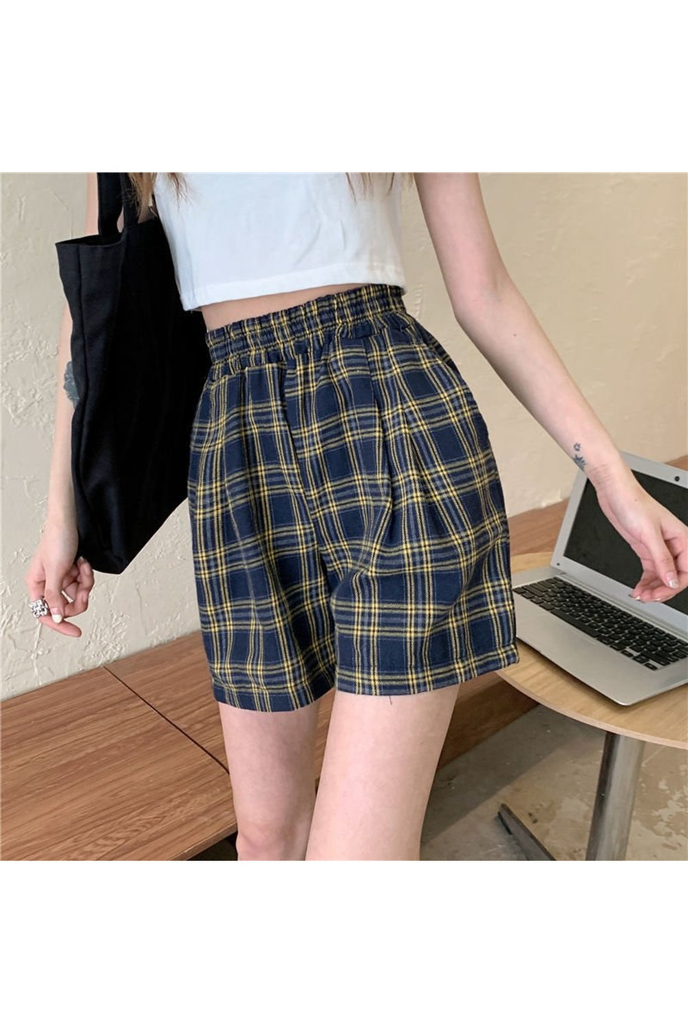 Y2k Plaid Soft Loose Retro Shorts