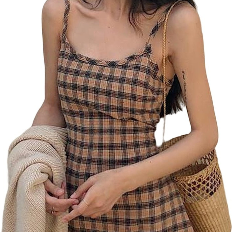 Y2k Plaid Vintage Retro Dress