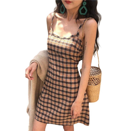 Plaid Vintage Retro Dress - Dresses