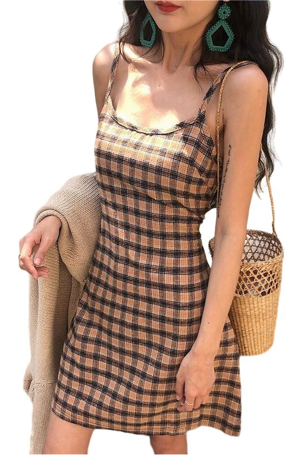 Y2k Plaid Vintage Retro Dress