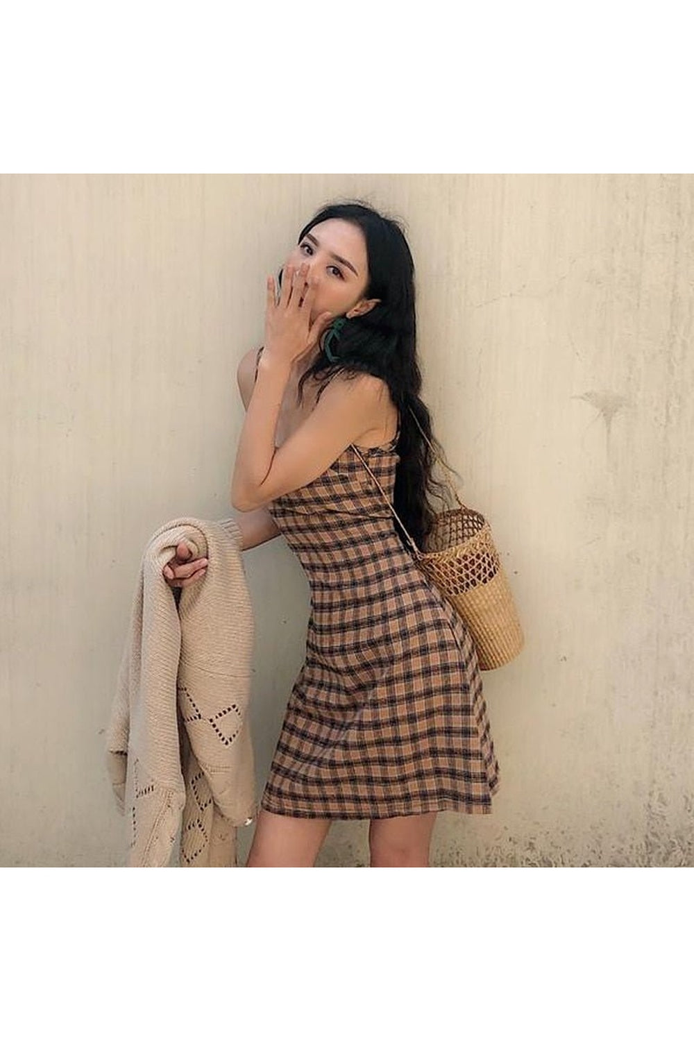 Y2k Plaid Vintage Retro Dress