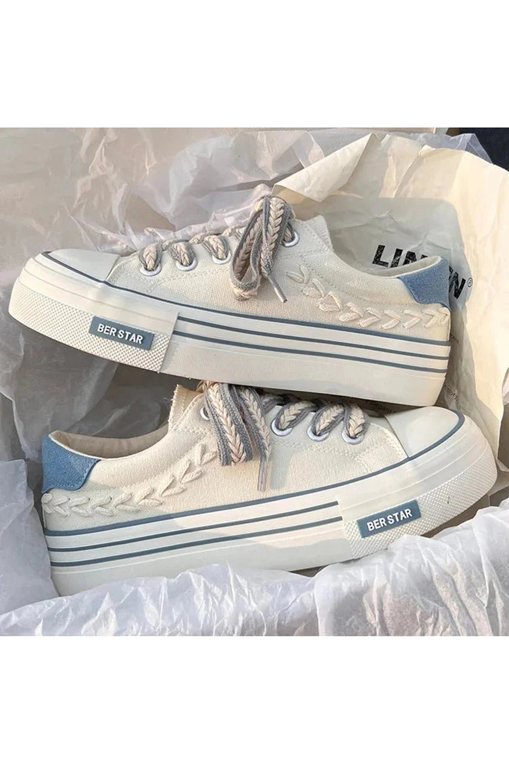 Y2k Platform Chunky Canvas Sneakers