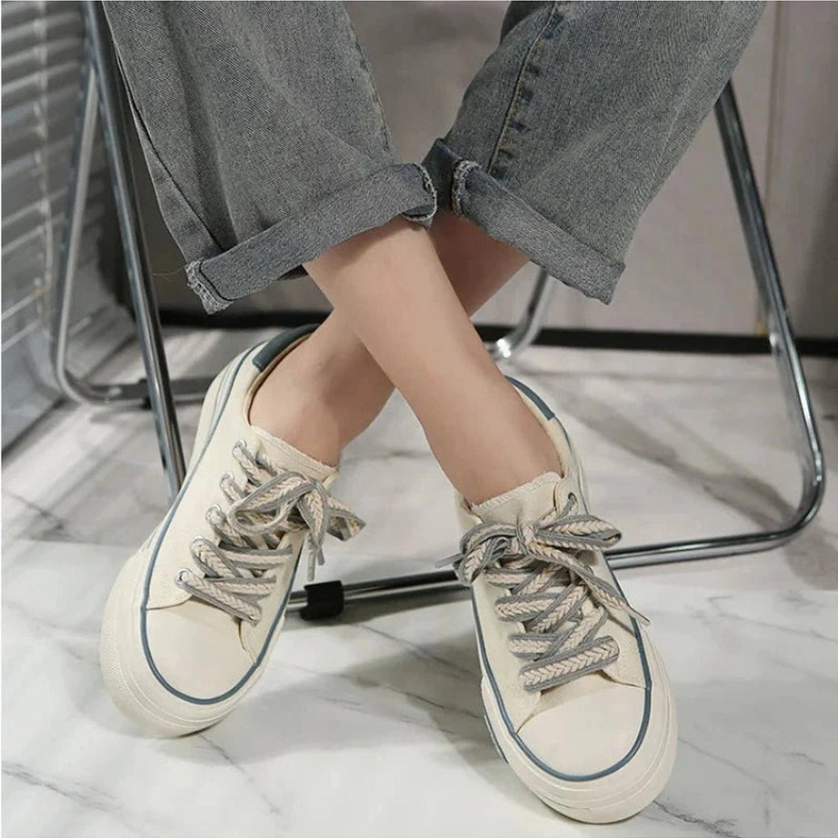 Y2k Platform Chunky Canvas Sneakers