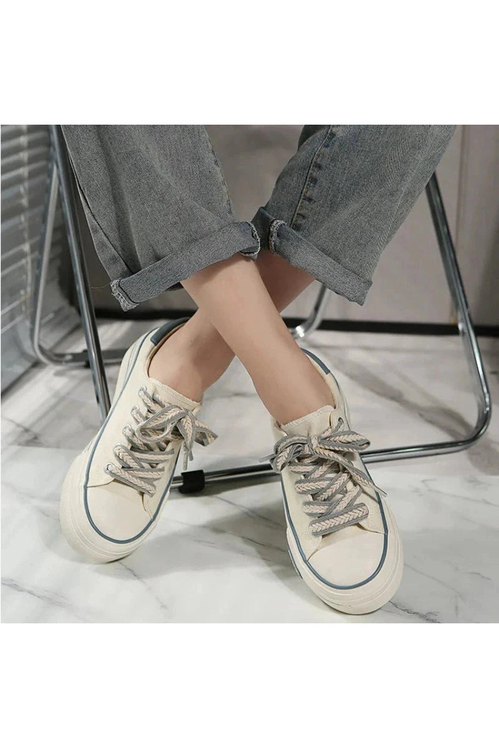 Y2k Platform Chunky Canvas Sneakers