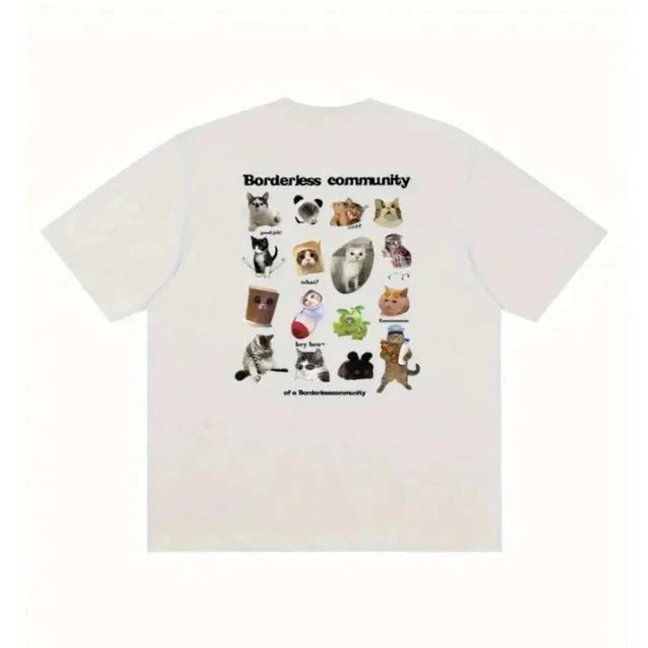 Y2k Playful Pet Print T-Shirt