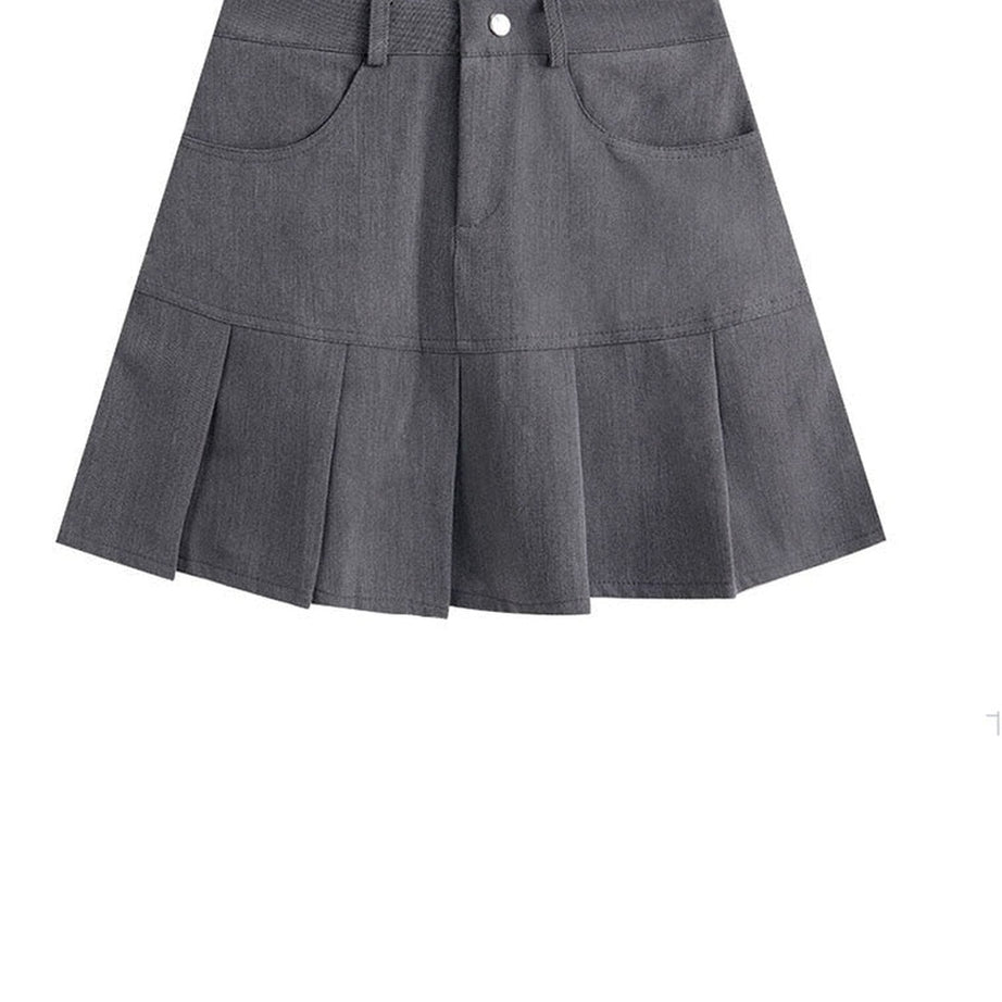 Y2k Acubi Pleated Skirt