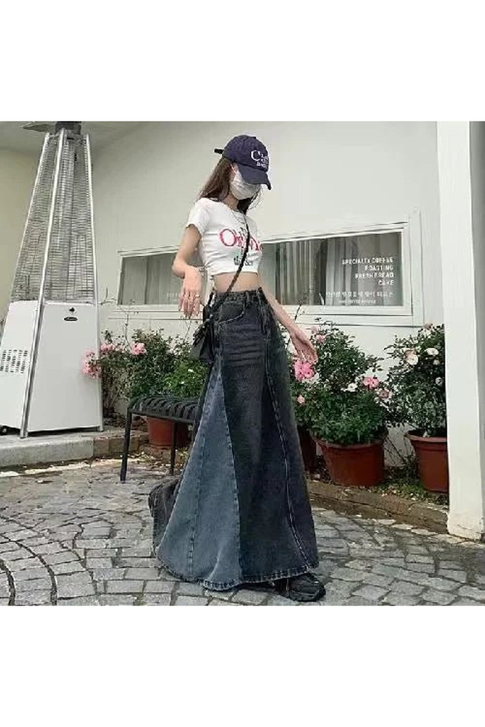 Y2k Plus Size A Line Denim Skirt