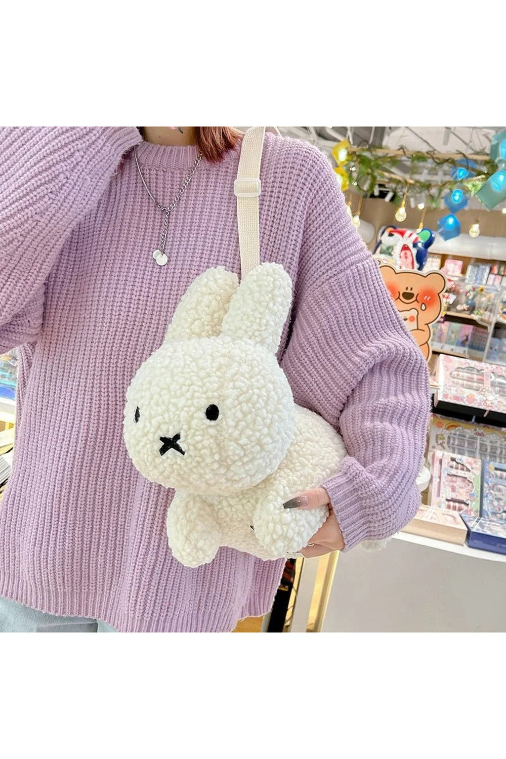 Y2k Plush Bunny Shoulder Bag