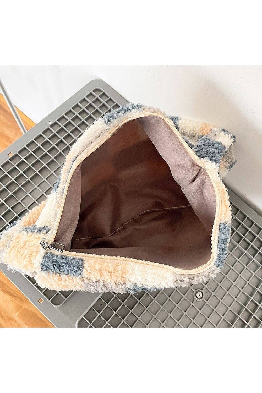 Y2k Plush Checker Bag