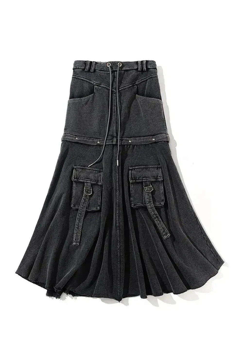 Y2k Pocket Baggy Denim Skirt