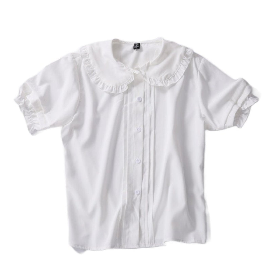 Y2k Preppy Aesthetic White Blouse