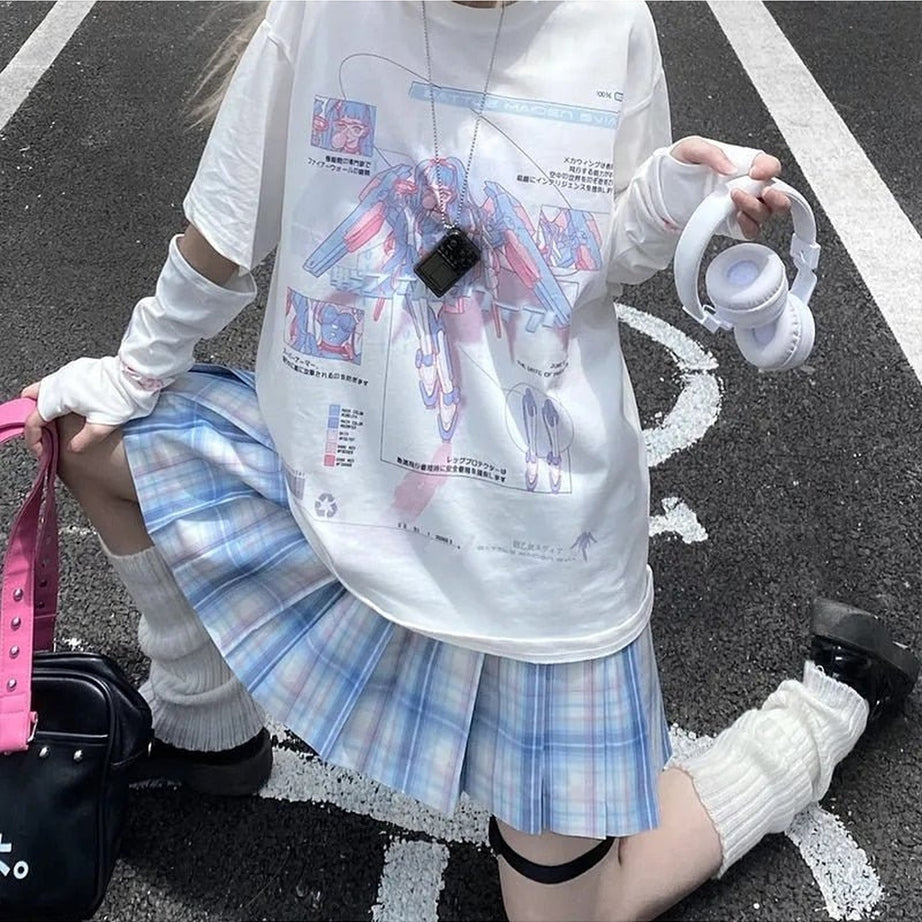 Y2k Preppy Anime Style T-shirt