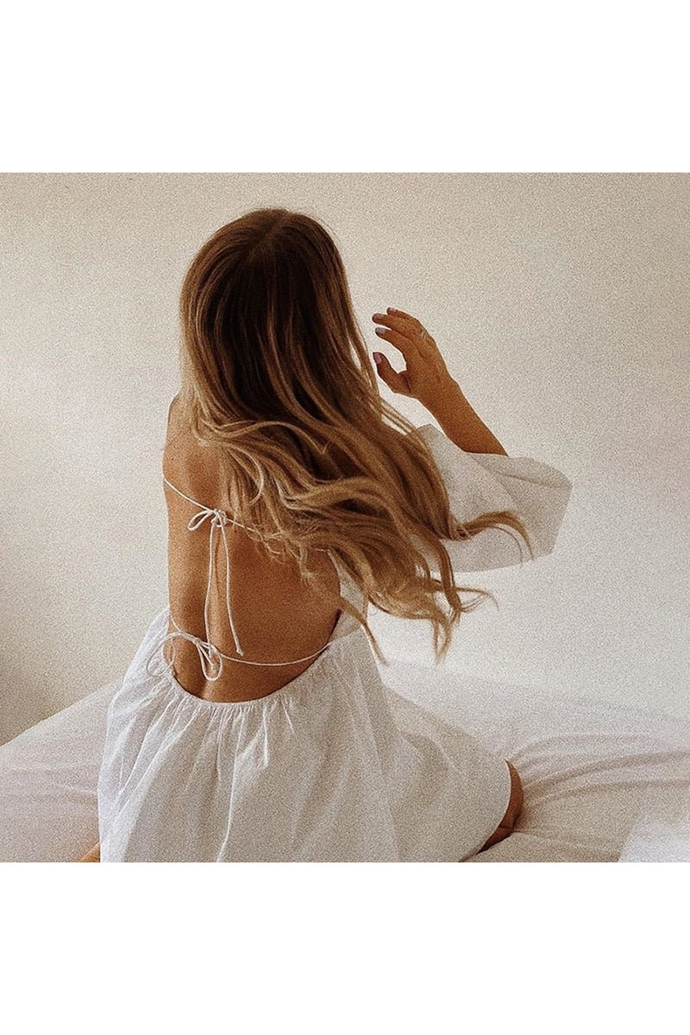 Y2k Preppy Backless Lace Up Mini Dress