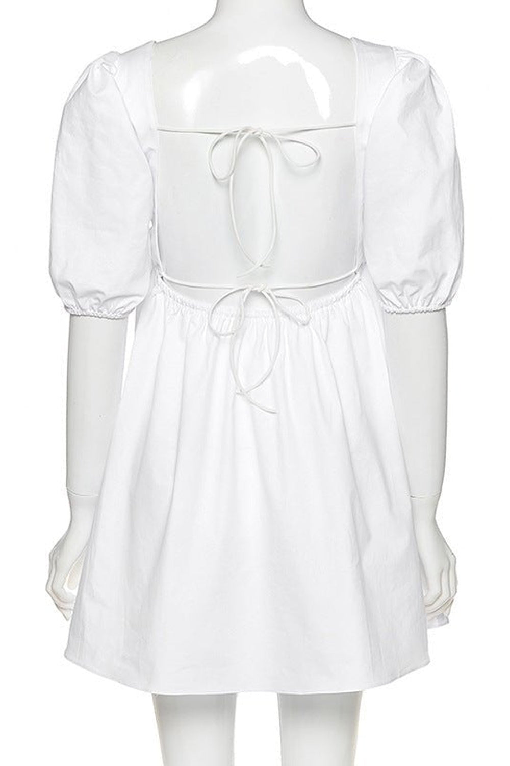 Y2k Preppy Backless Lace Up Mini Dress