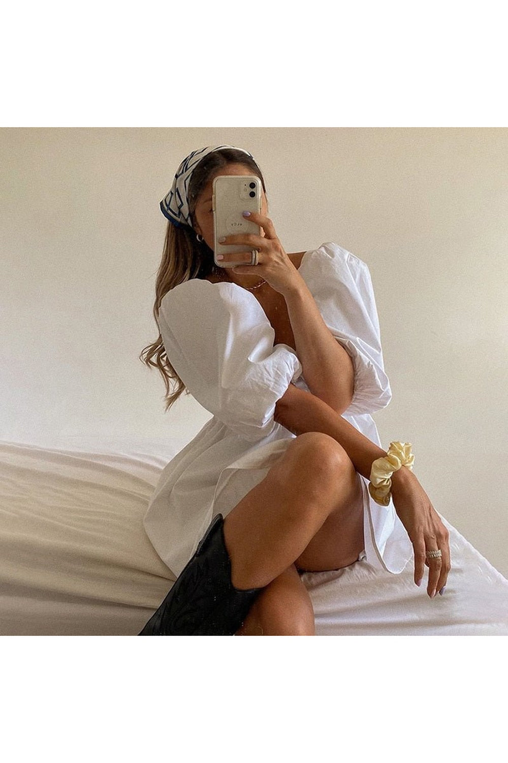 Y2k Preppy Backless Lace Up Mini Dress