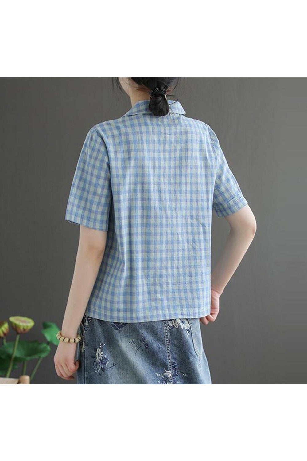 Y2k Preppy Casual Blouses Shirt