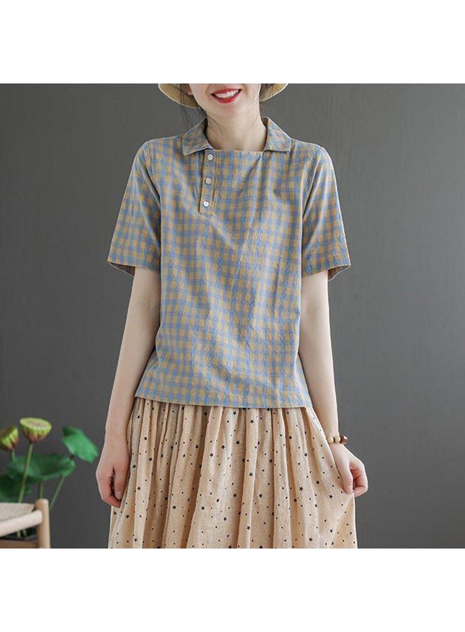 Y2k Preppy Casual Blouses Shirt