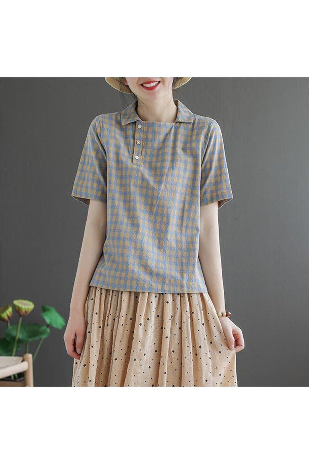 Y2k Preppy Casual Blouses Shirt