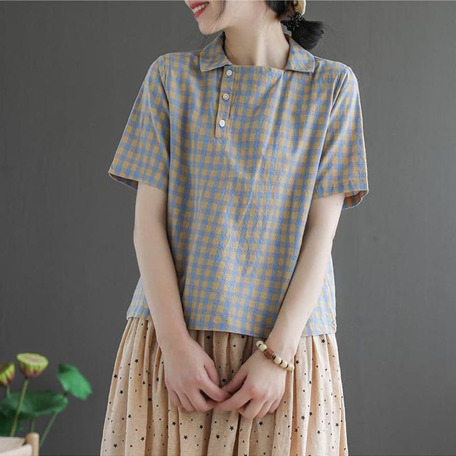 Y2k Preppy Casual Blouses Shirt