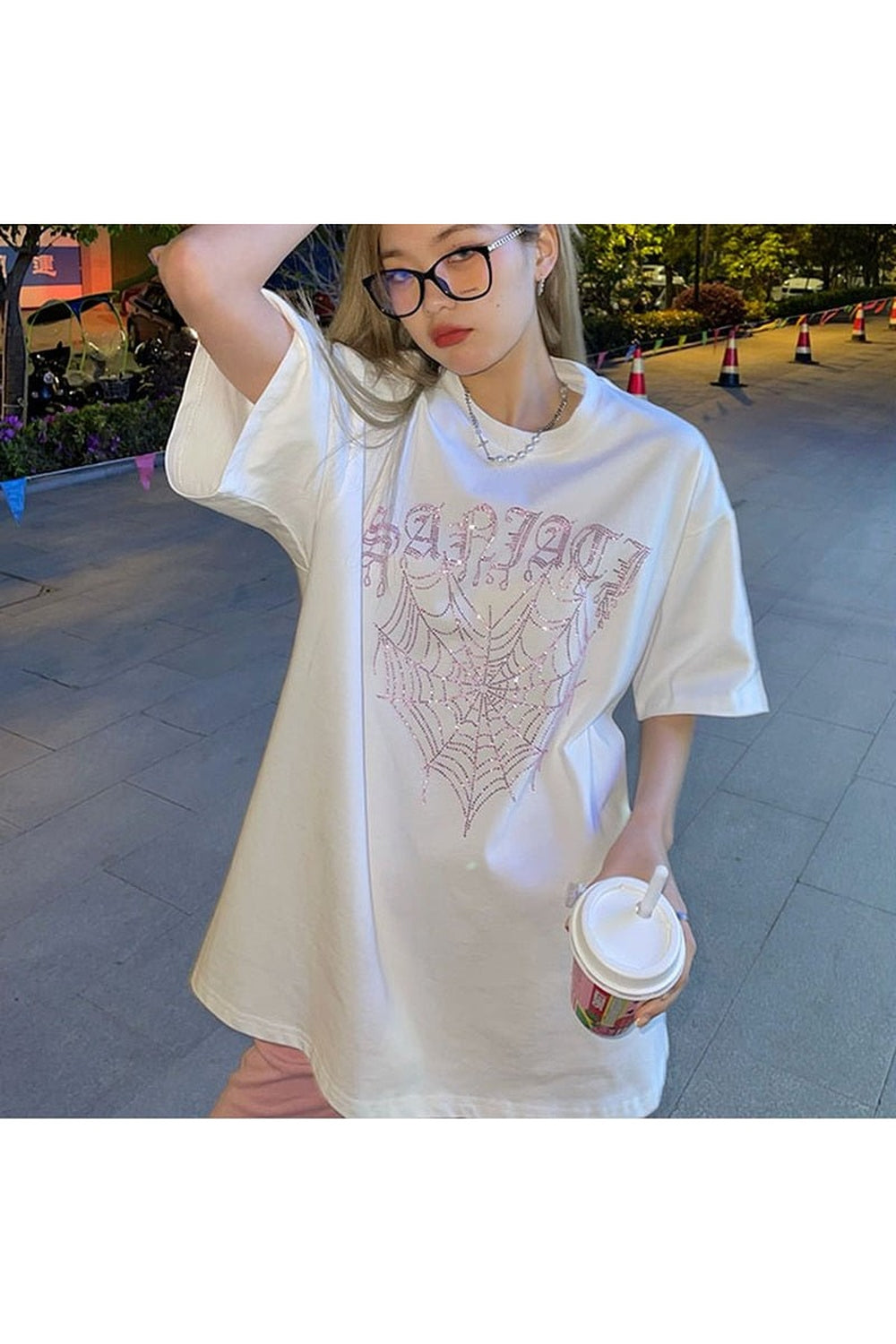 Y2k Preppy Cotton T-shirt