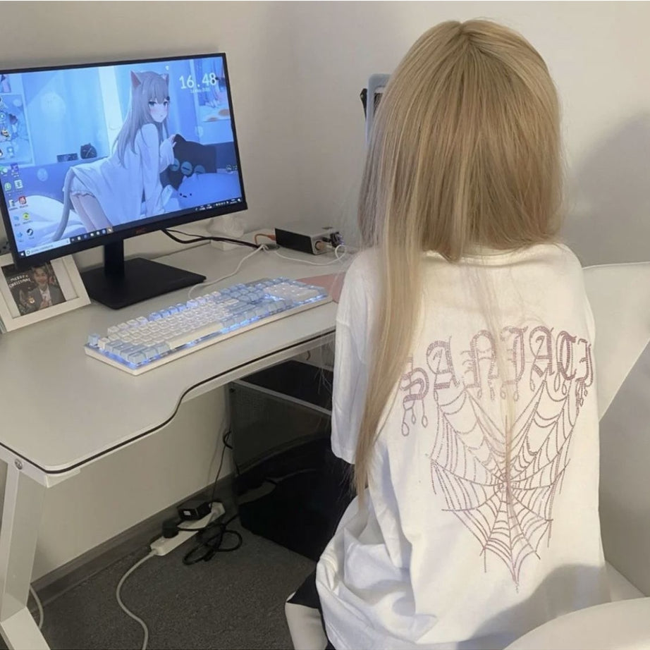 Y2k Preppy Cotton T-shirt