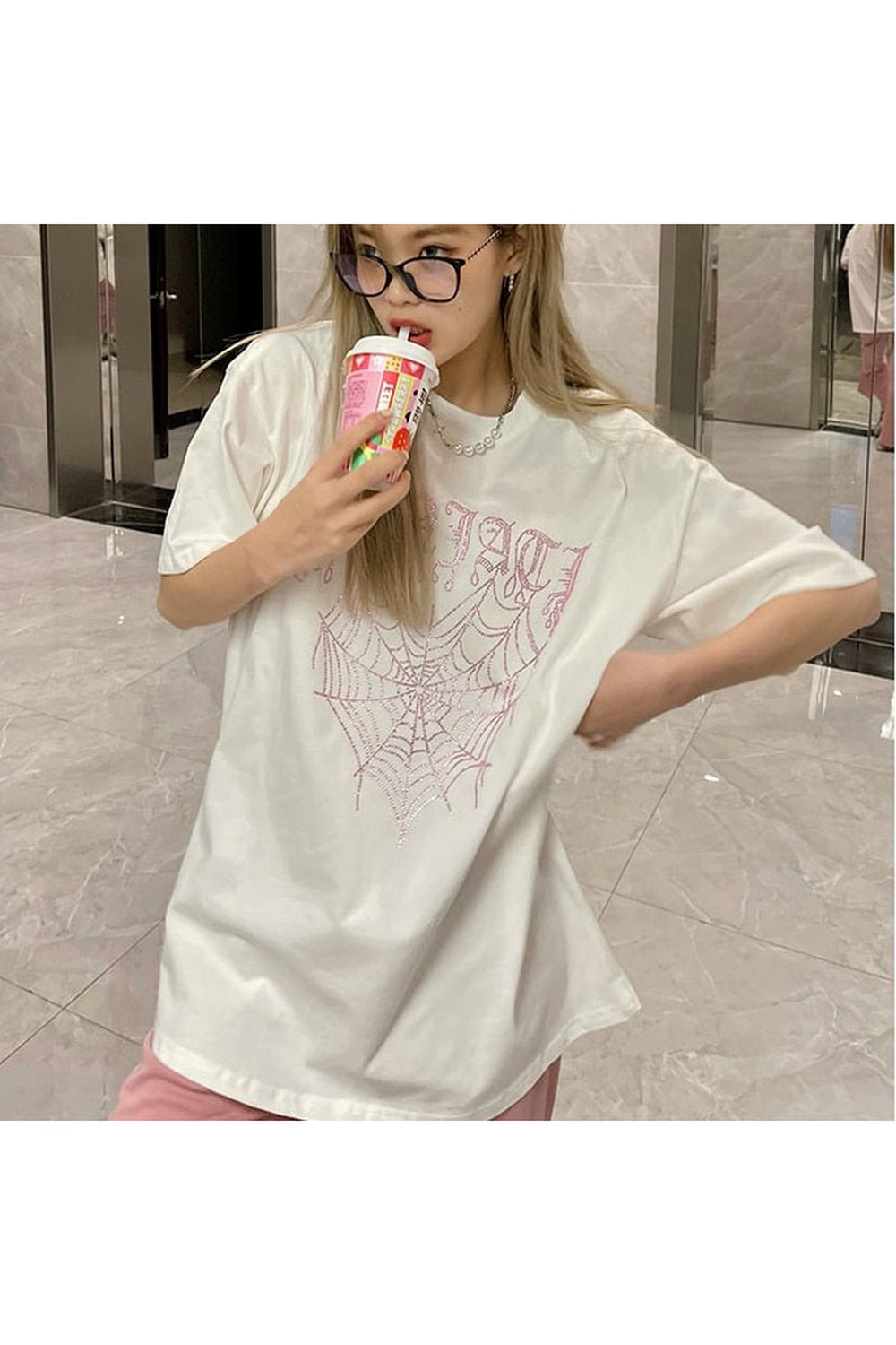 Y2k Preppy Cotton T-shirt