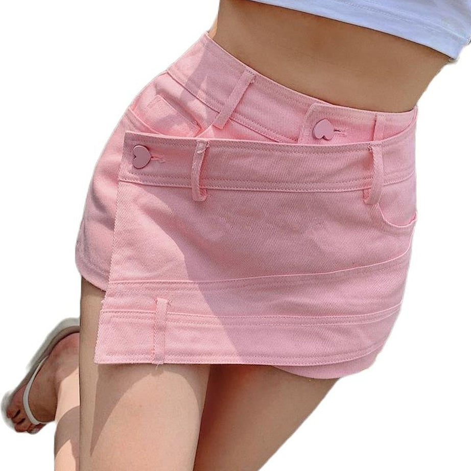 Y2k Preppy Demin Shorts