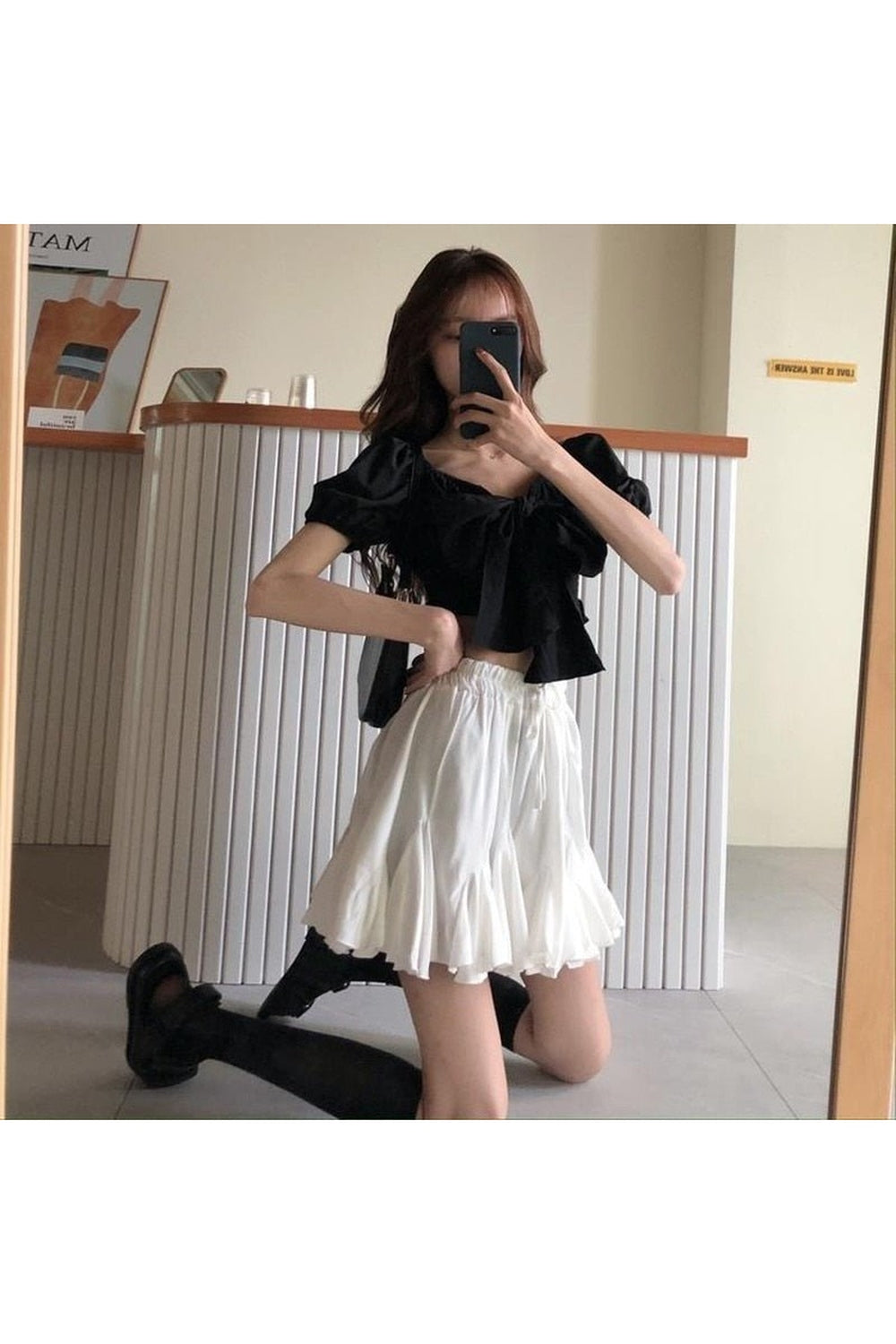 Y2k Preppy Elegant Mini Skirt