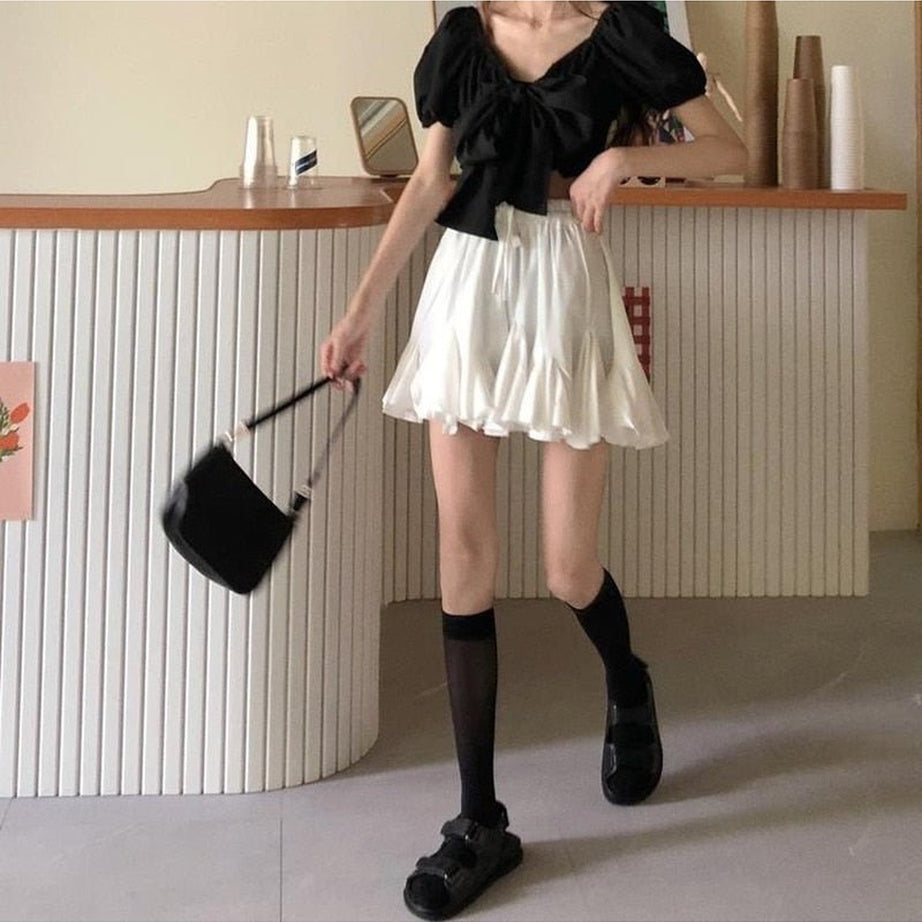 Y2k Preppy Elegant Mini Skirt