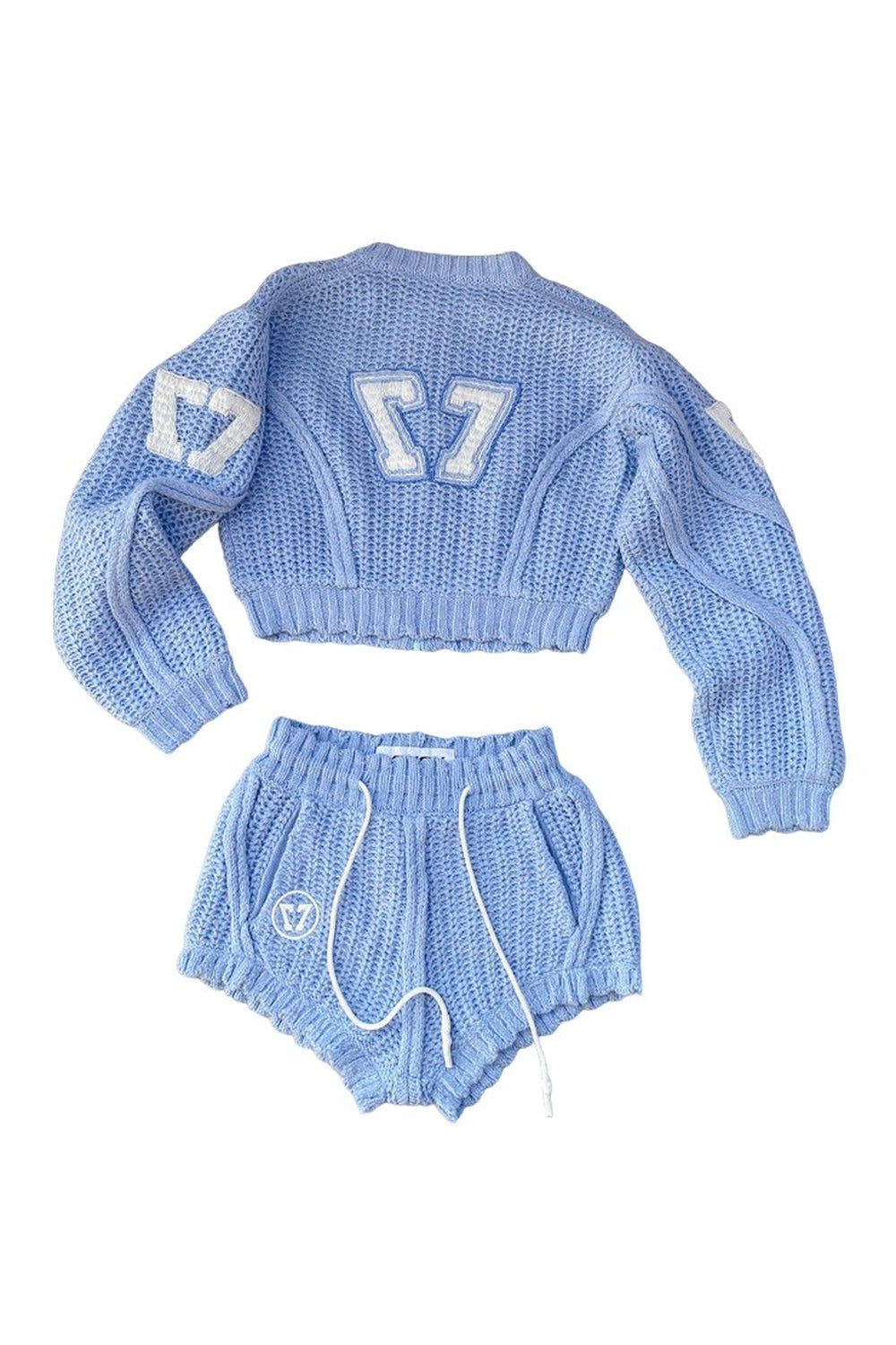 Y2k Preppy Girls Knit Tracksuit