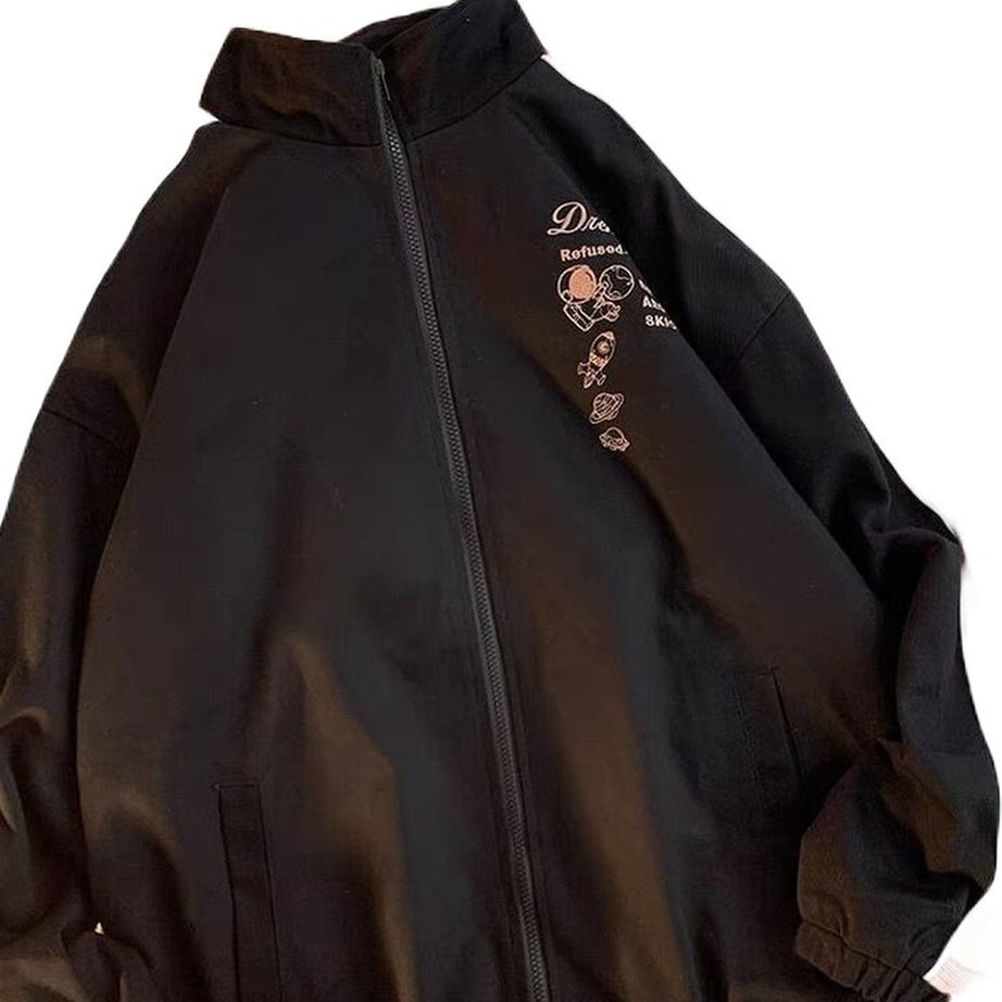 Y2k Preppy jacket vintage zipper coat