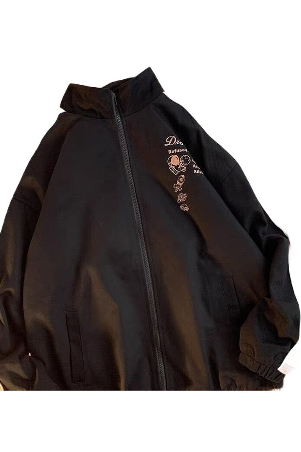 Y2k Preppy jacket vintage zipper coat