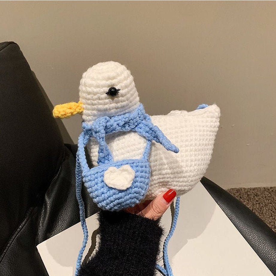 Y2k Preppy Knit Crossbody Bag