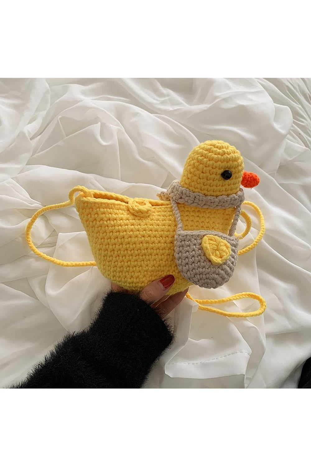 Y2k Preppy Knit Crossbody Bag