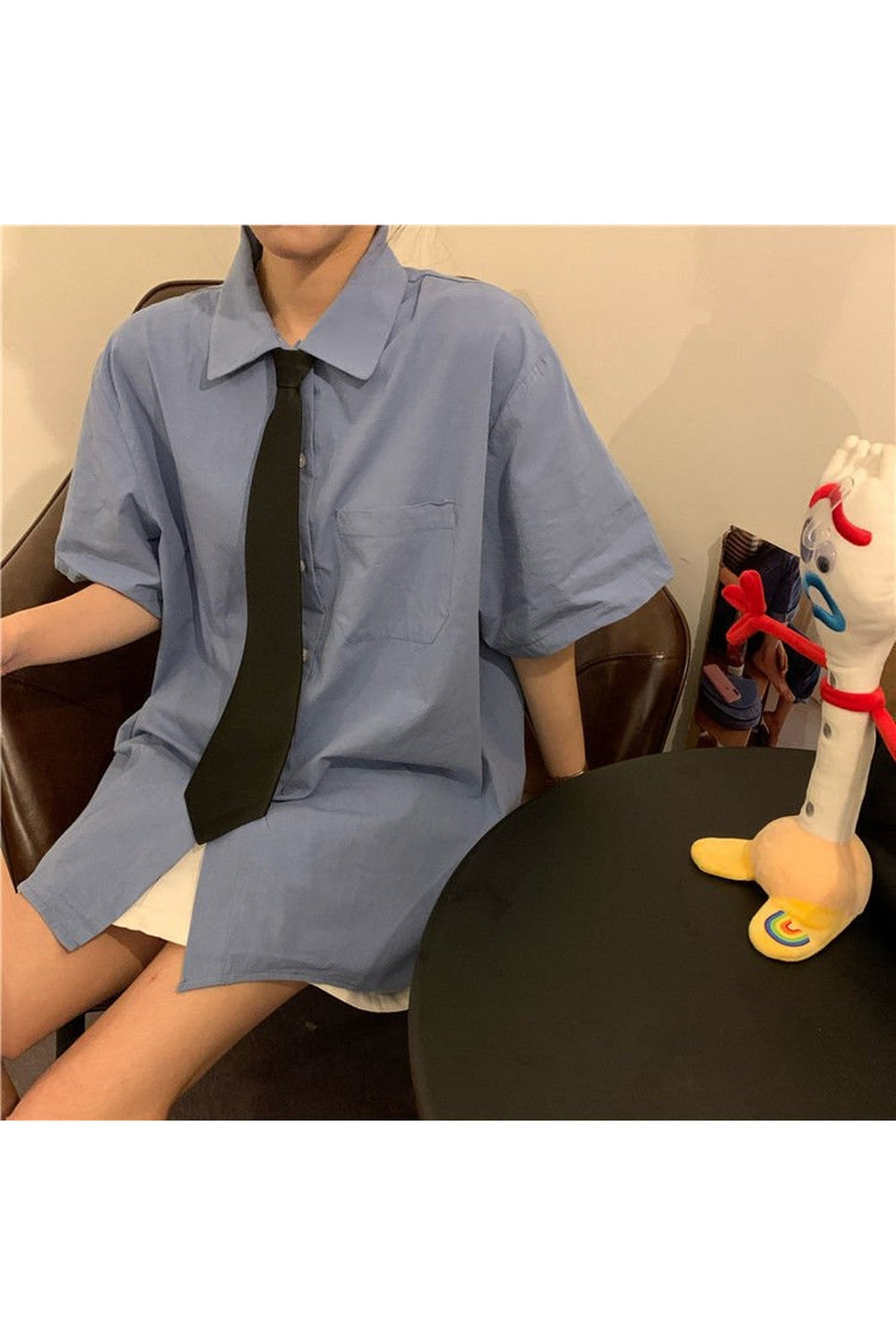 Y2k Preppy Loose Shirt