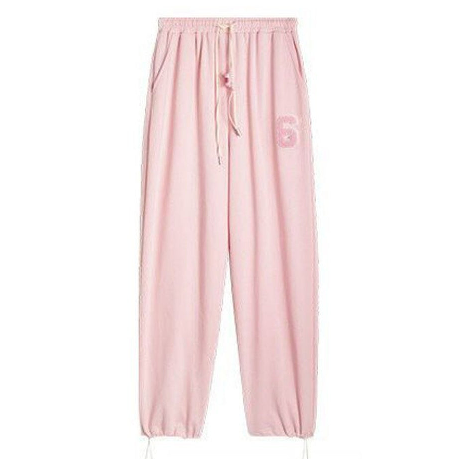 Y2k Preppy Pink Jogging Sweatpants