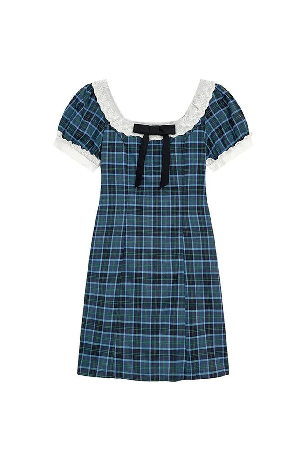 Y2k Preppy Plaid Bow-Tie Dress