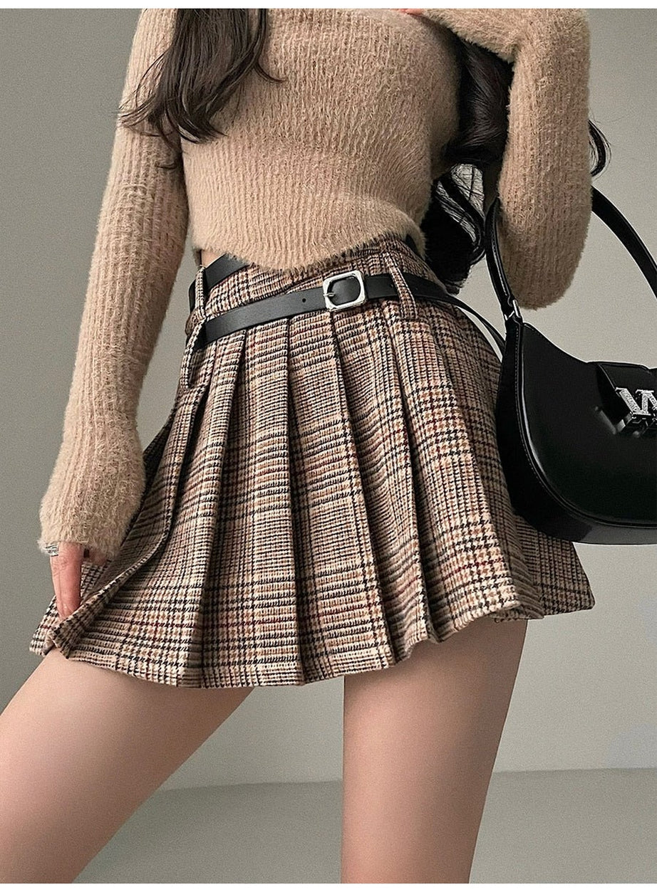 Y2k Preppy Plaid Skirt