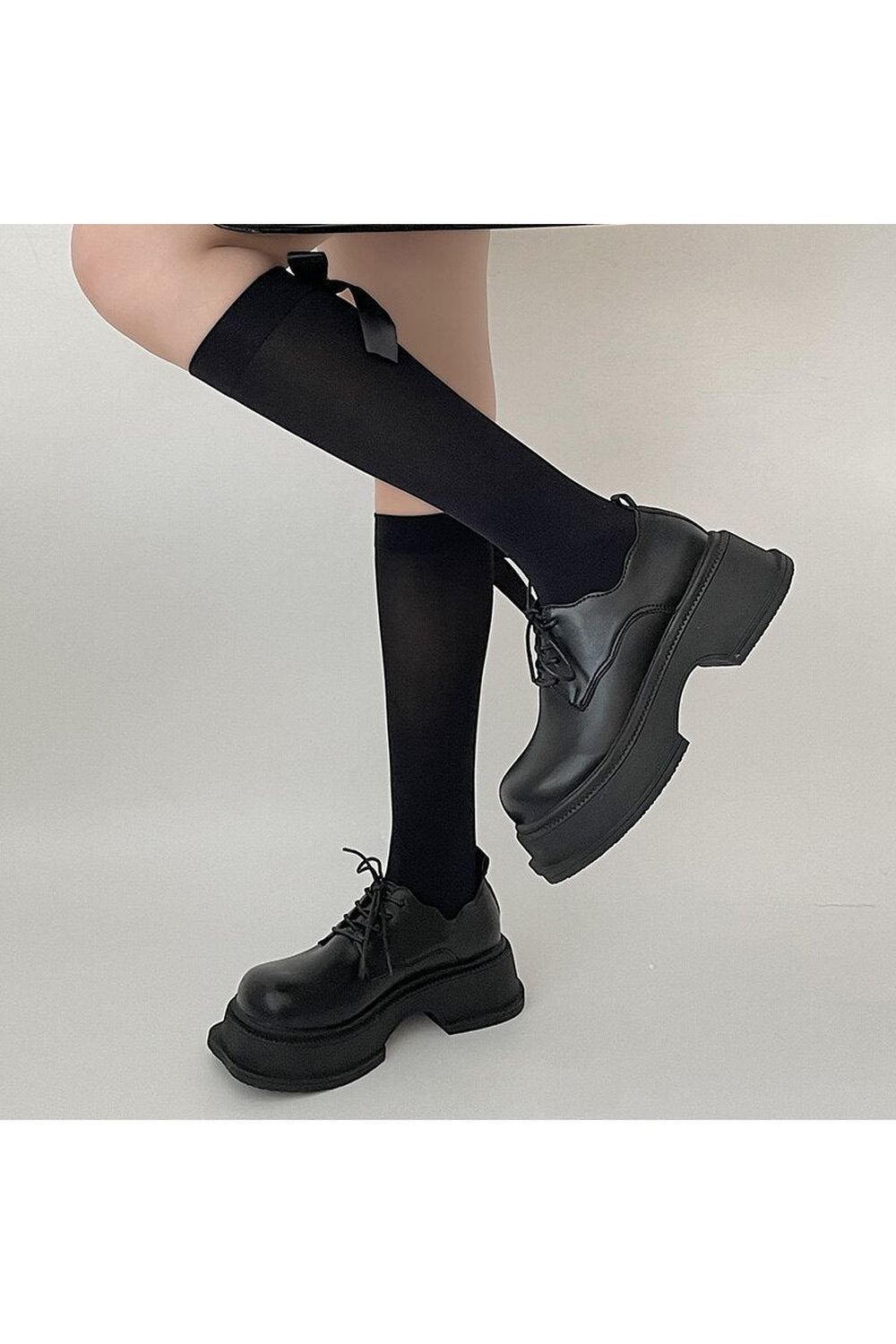 Y2k Preppy Platform British Style Shoes