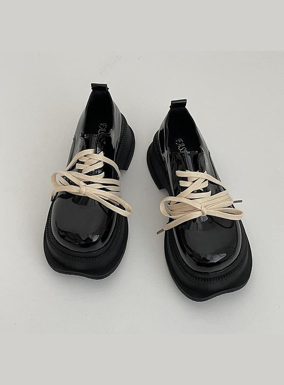 Y2k Preppy Platform British Style Shoes