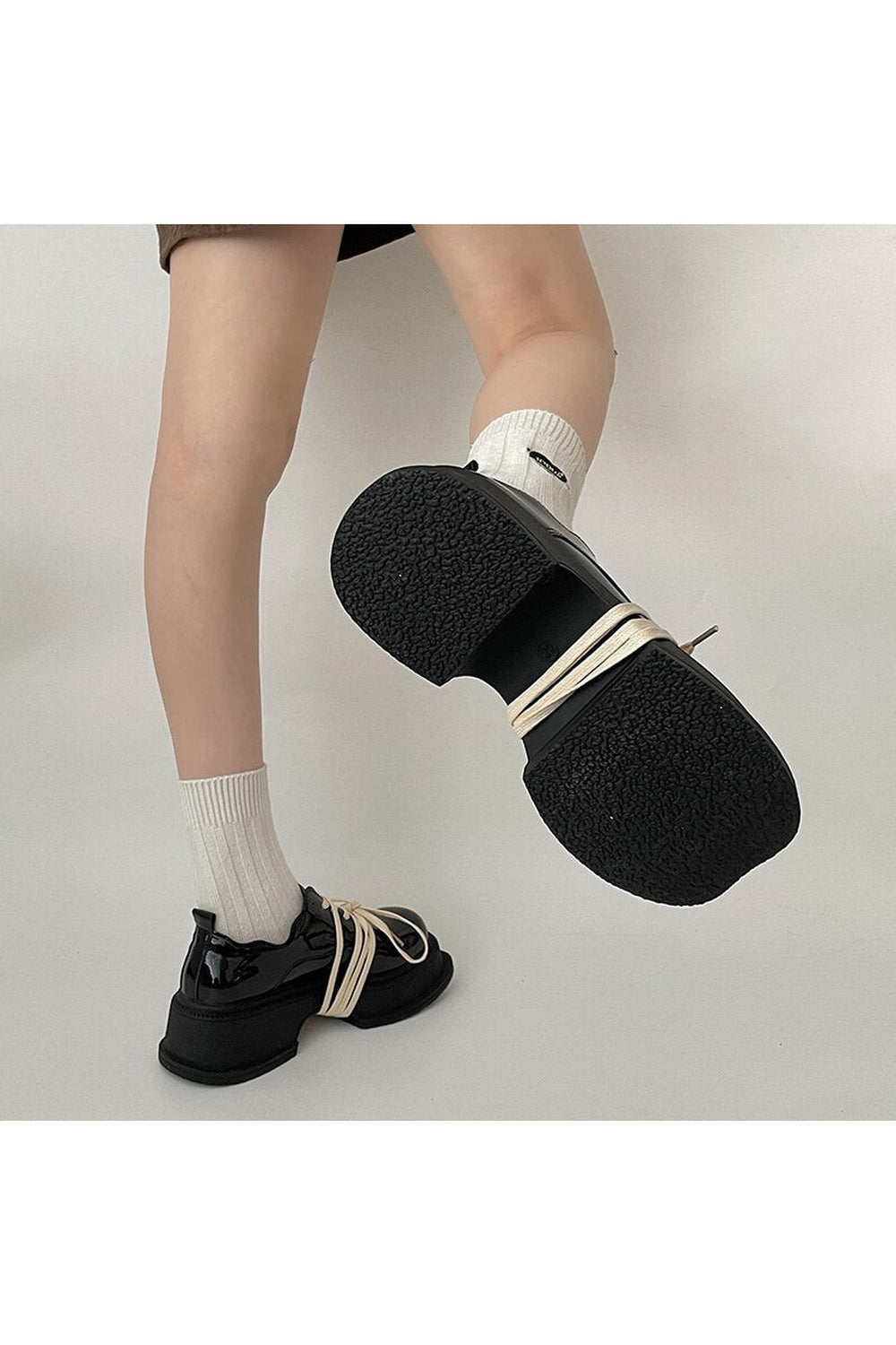 Y2k Preppy Platform British Style Shoes