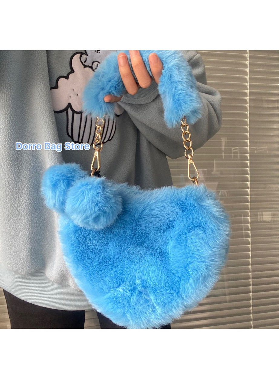 Y2k Preppy Plush Handbag