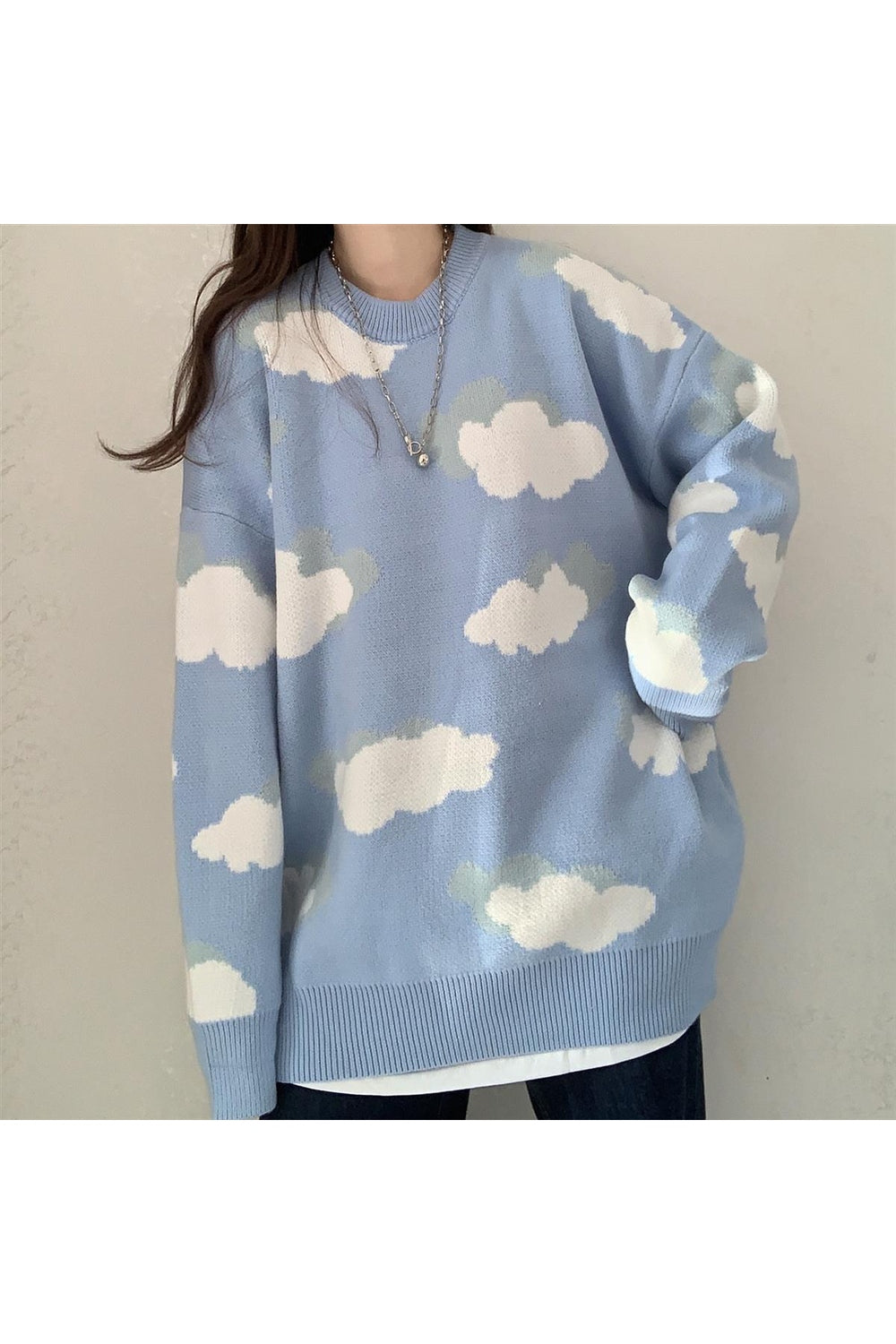 Y2k Preppy Simple Casual Sweater