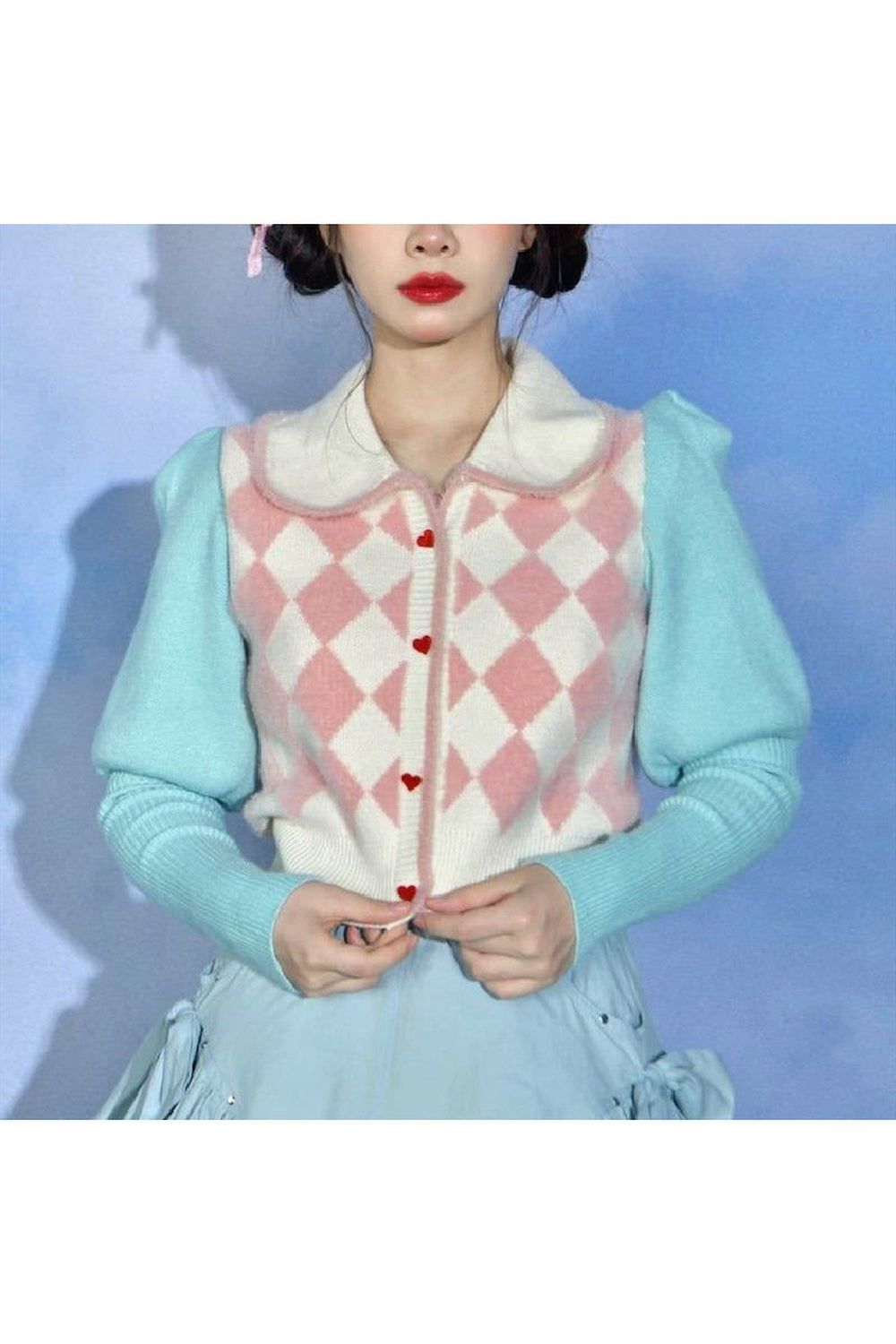 Y2k Preppy Style Crop Knit Cardigans