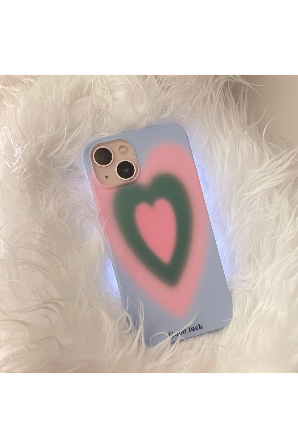 Y2k Preppy Style Gradient Heart Case for iPhone