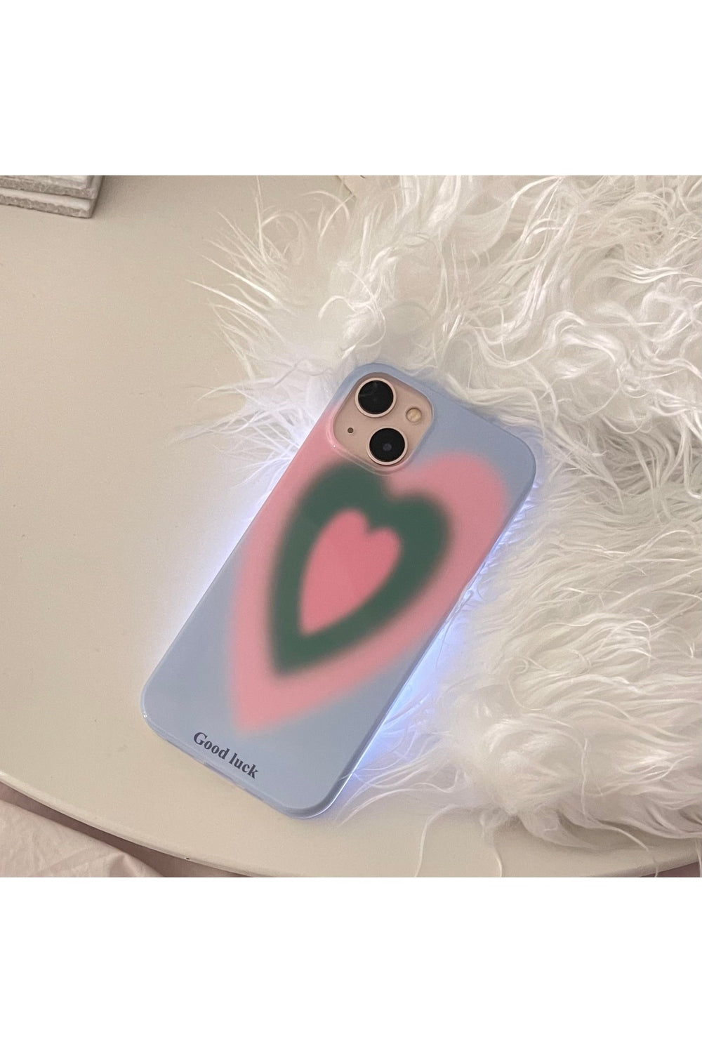 Y2k Preppy Style Gradient Heart Case for iPhone