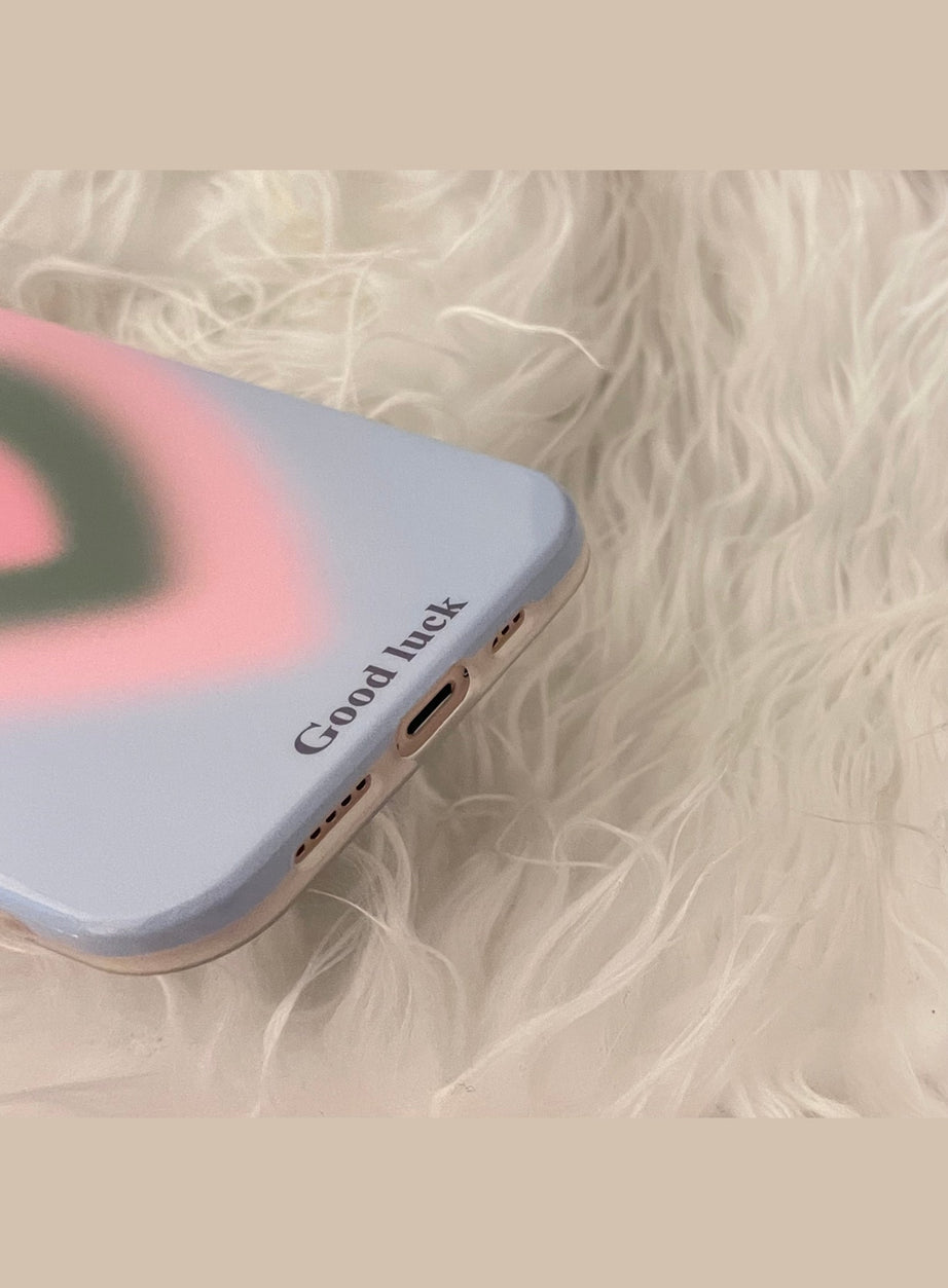 Y2k Preppy Style Gradient Heart Case for iPhone
