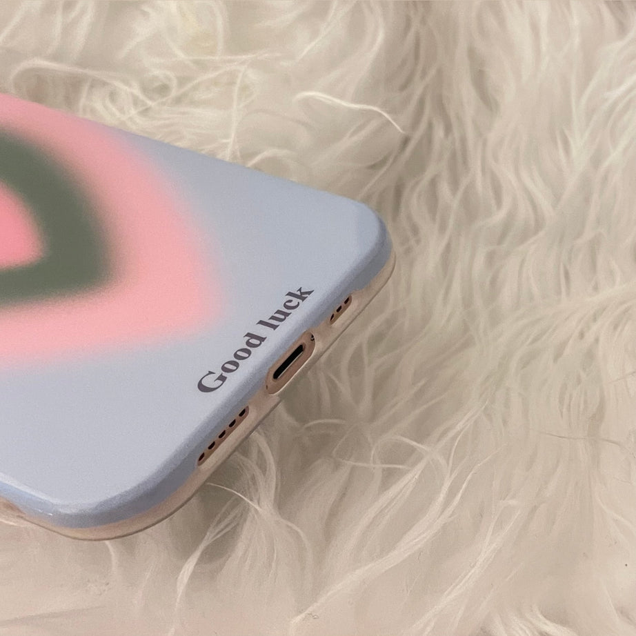 Y2k Preppy Style Gradient Heart Case for iPhone