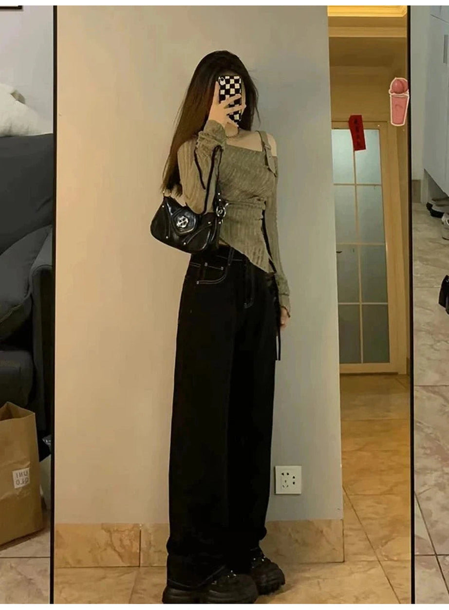 Y2k Preppy Style Knit Pullover