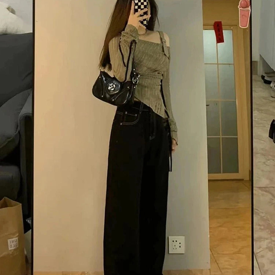 Y2k Preppy Style Knit Pullover